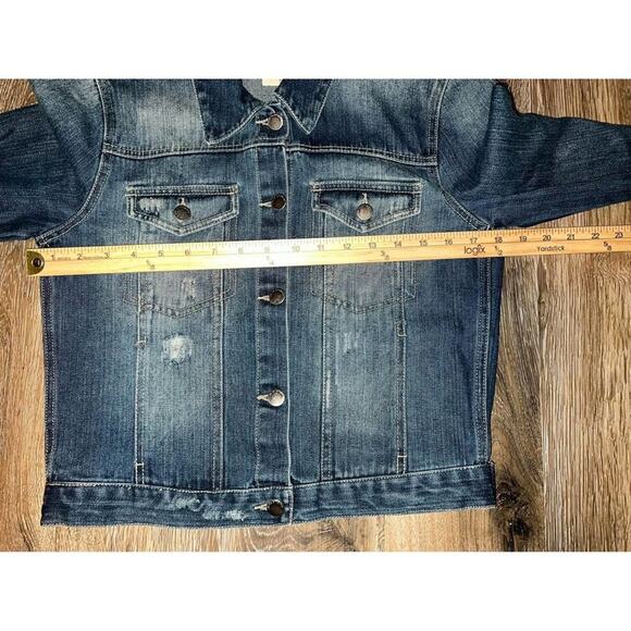 Life in Progress Women's Distressed Jean Jacket - Picture 5 of 7